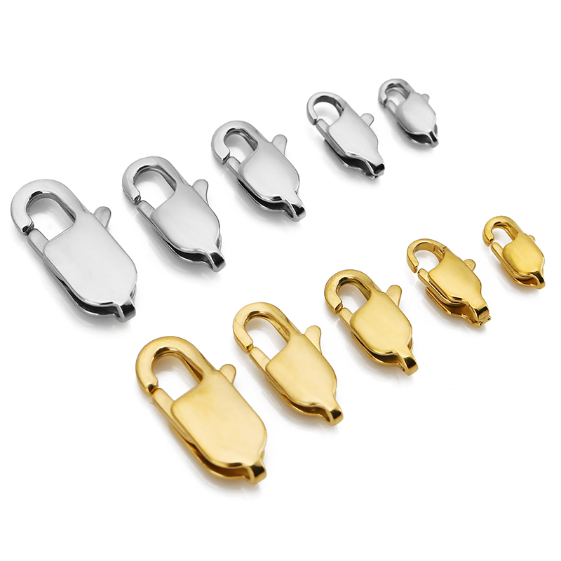 Lobster Clasp Silver - 10pcs High End Quality Gold Stainless
