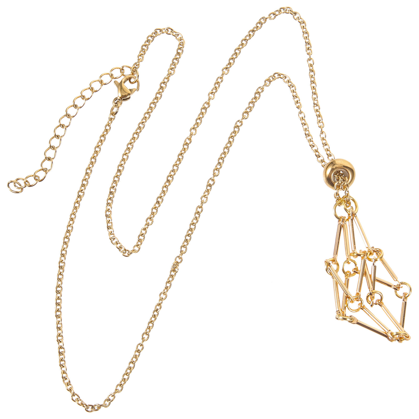Metal Crystal Holder Necklace  - Jewelry Making Gemstones review and price
