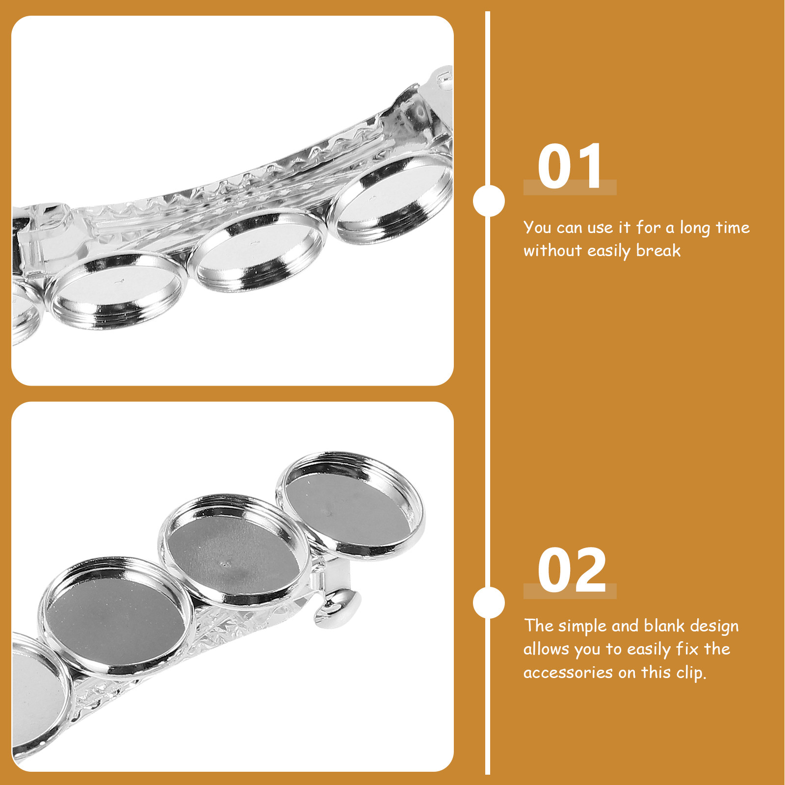 5Pcs Round Copper Hair Clip Bl - Jewelry Making Gemstones review and price